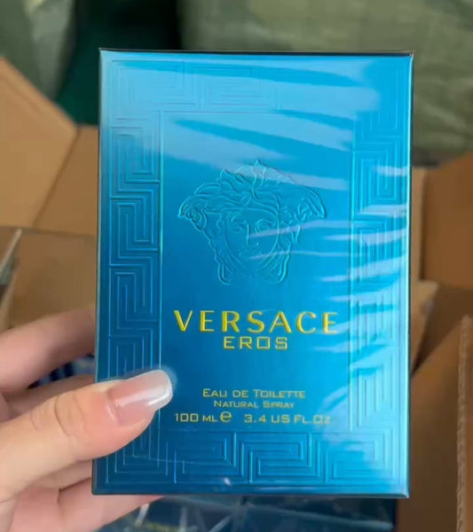 Versace Eros Pour Homme Men's Eau de Toilette Spray 3.4 oz / 100 ml – New Sealed Box