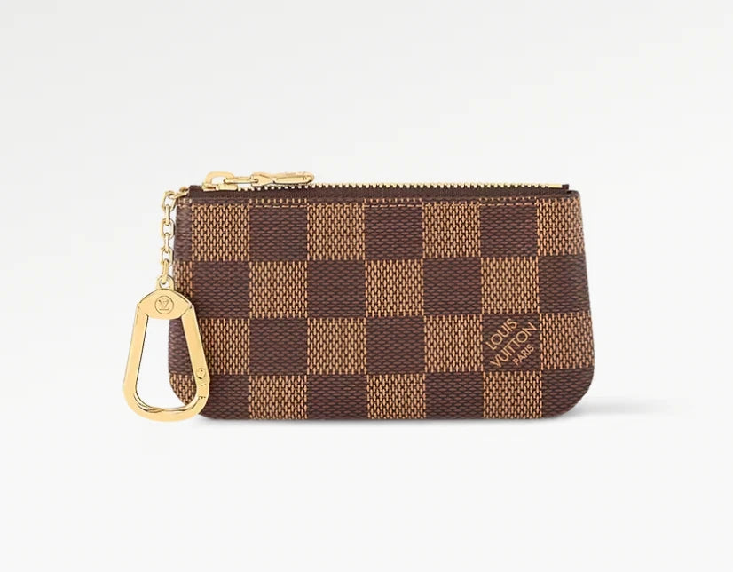Louis Vuitton Key Pouch Damier Ebene Canvas Coin Purse & Card Wallet – New