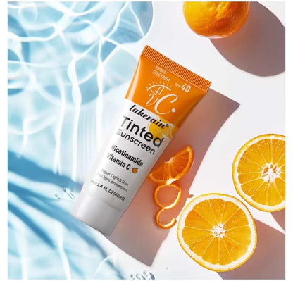 SPF40 Tinted Moisturizing VC Sunscreen Skin Protection Refreshing Makeup Sunscreen Cream UV Anti-aging Resistance Sunscreen