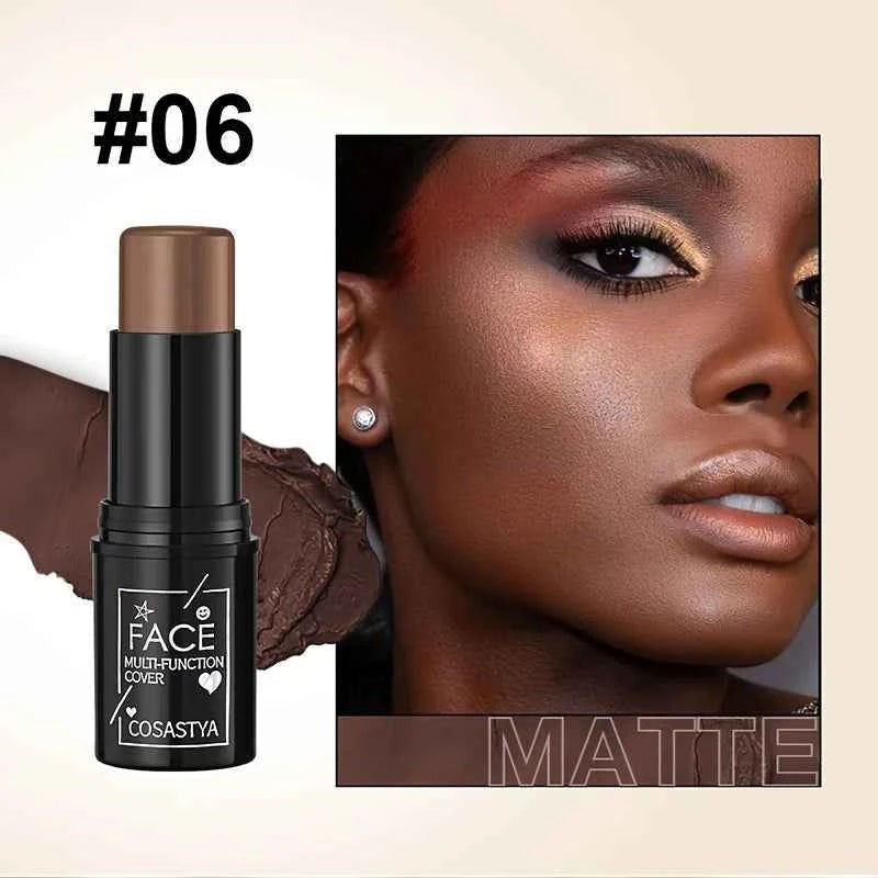 Three-in-one color multi-function waterproof makeup stick natural face multi-function: Blush, Eye Shadow, Bloom, lasting all day