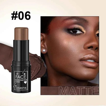 Three-in-one color multi-function waterproof makeup stick natural face multi-function: Blush, Eye Shadow, Bloom, lasting all day