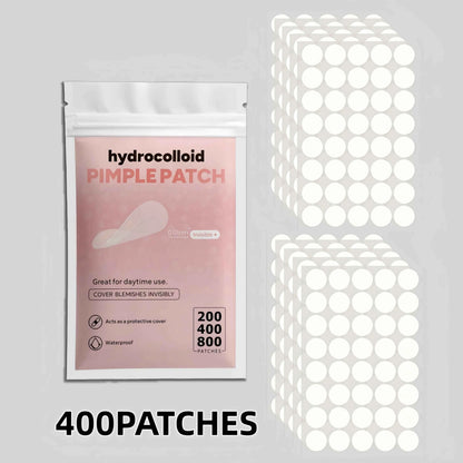 200/400/800pcs Invisible Clear Pimple Patch Set – Deep-Cleansing Hydrocolloid Acne Stickers, Mixed Sizes, Gentle & Skin-Friendly