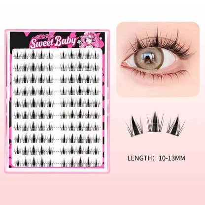 Self-Adhesive No-glue Eyelashes Ultra-thin Sheet Series False Eyelashes Zero Touch Feeling Lash Clusters Glue Strands Eyelashes