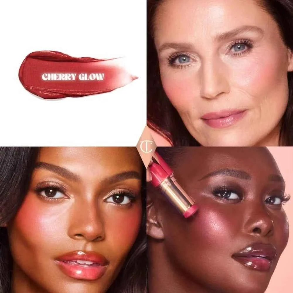 Charlotte Tilbury Liquid Blush Heart Two-tone Blush Pillow Talk Lip and Cheek Glow Unreal Blush Healthy Glow Stick Cheek To Chic
