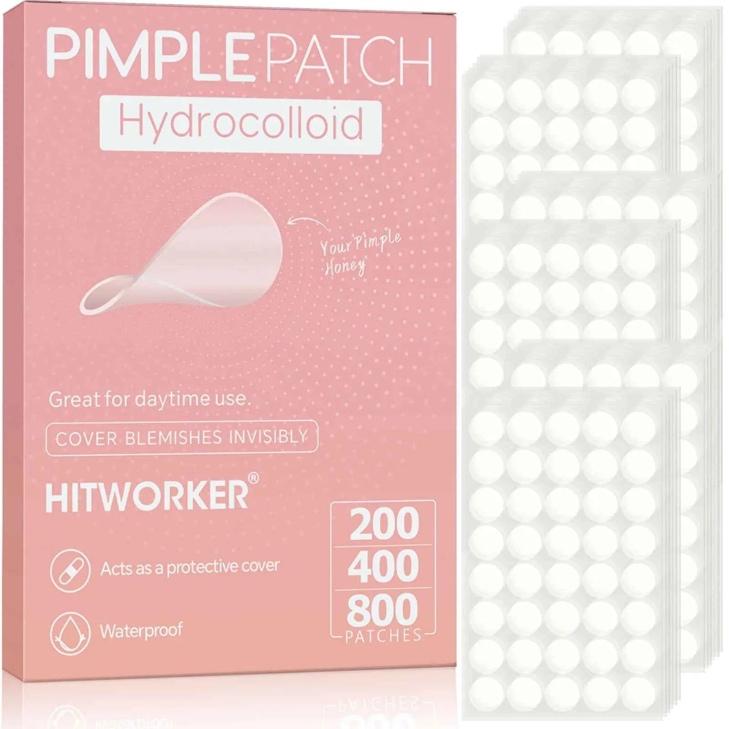 200/400/800PCS Hydrocolloid Pimple Patch Acne Spot Cover Invisible Blemish Stickers Oil Absorbing Face Care