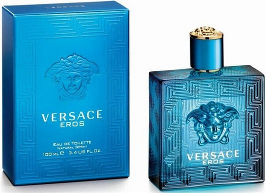 Versace Eros Pour Homme Men's Eau de Toilette Spray 3.4 oz / 100 ml – New Sealed Box